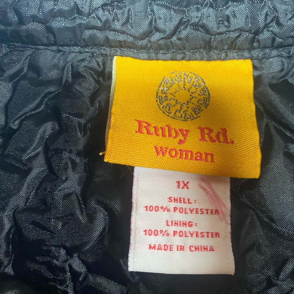 Ruby Rd. Multicolor Full Zip Up Quilted Puffer Ja… - image 3